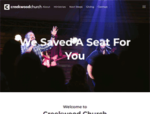Tablet Screenshot of creekwoodchurch.com